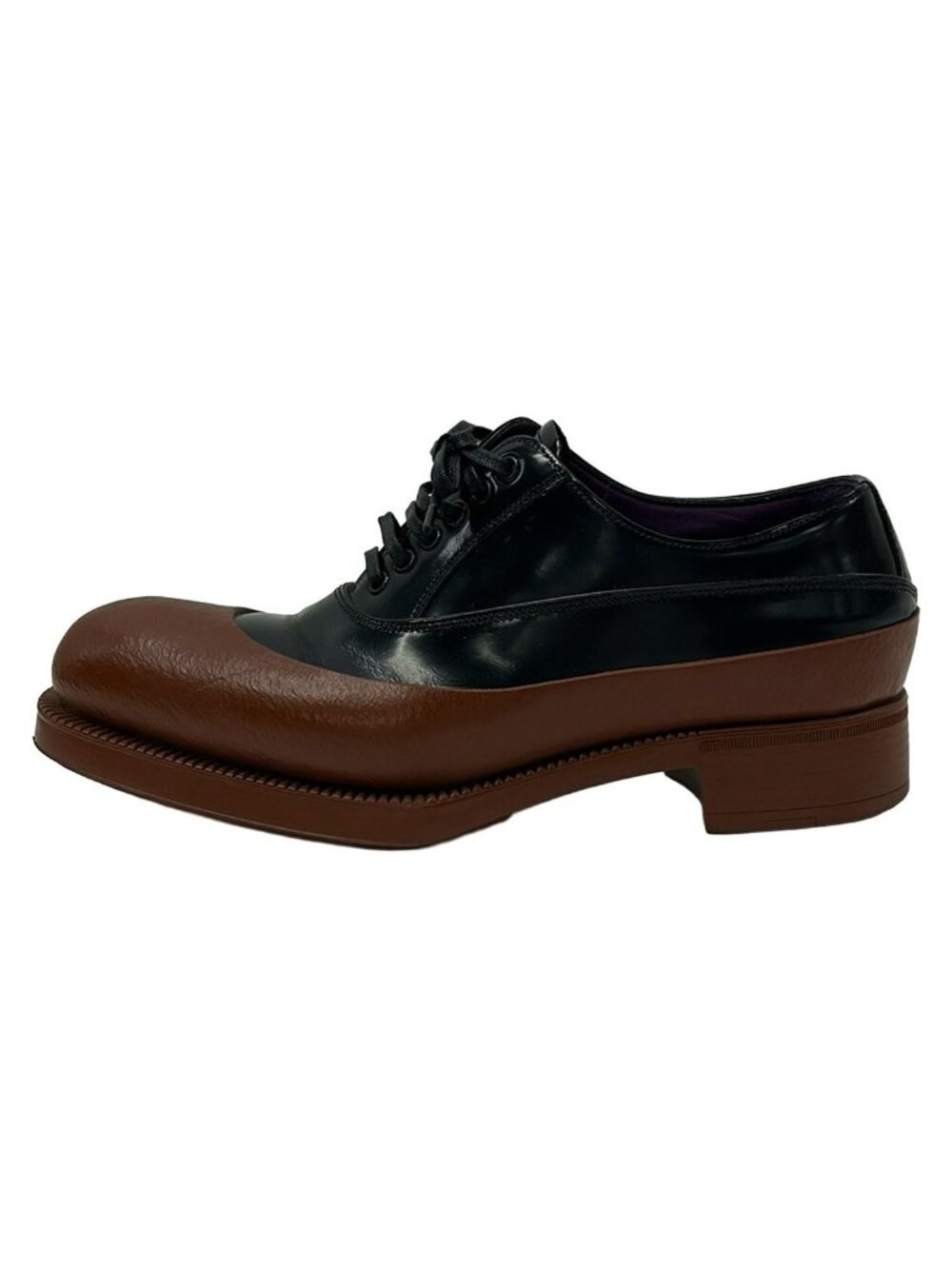 Prada Shoes Black Brown Bicolor Leather